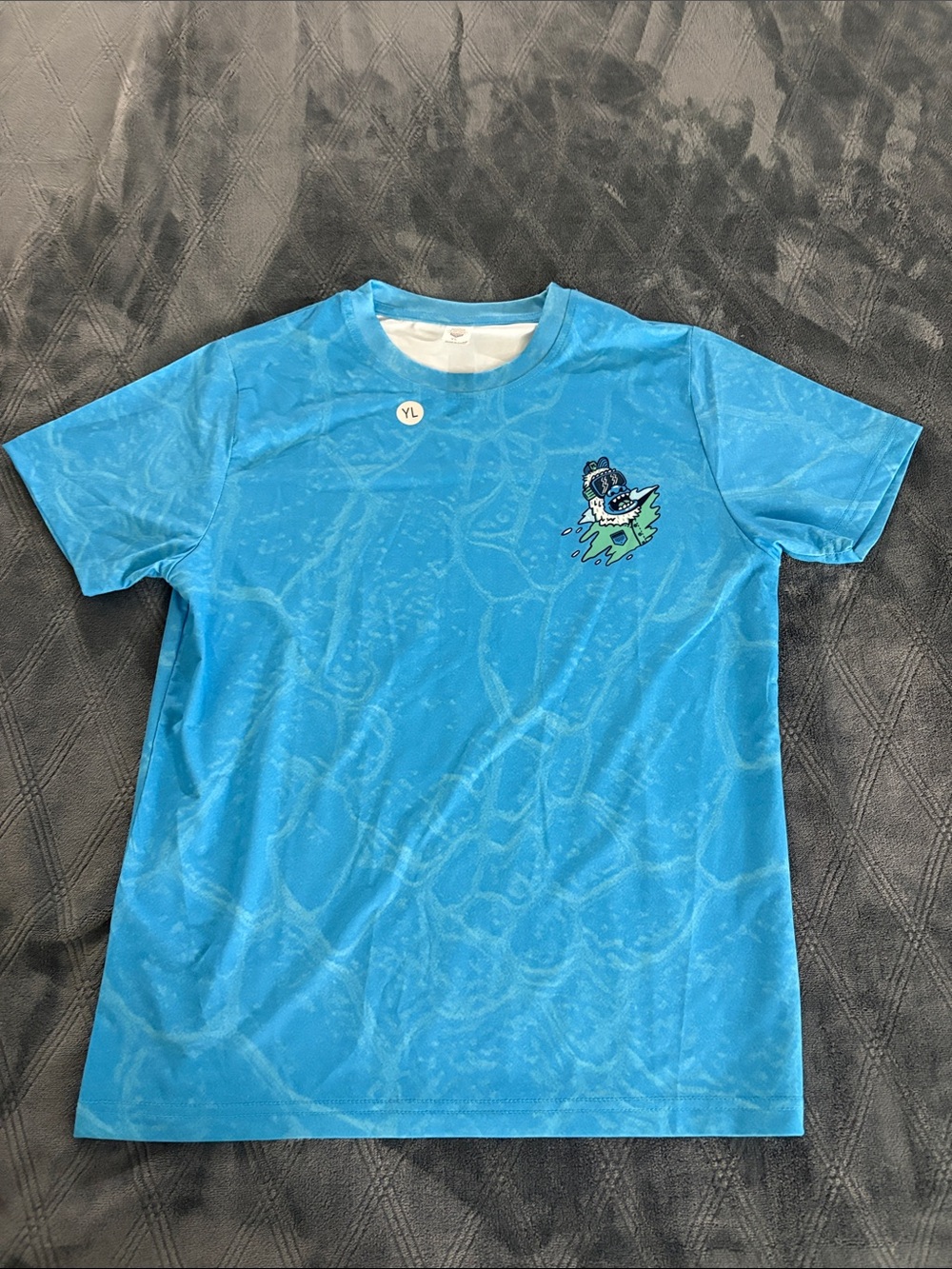 Blue Graphic Short Sleeve Kids Tee